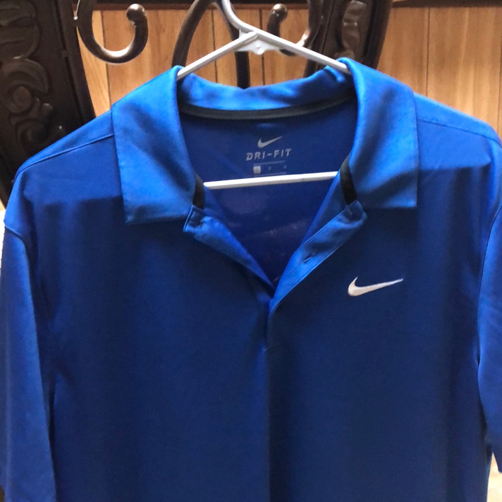 Men’s Nike Dri Fit Blue Golf Polo sz Large